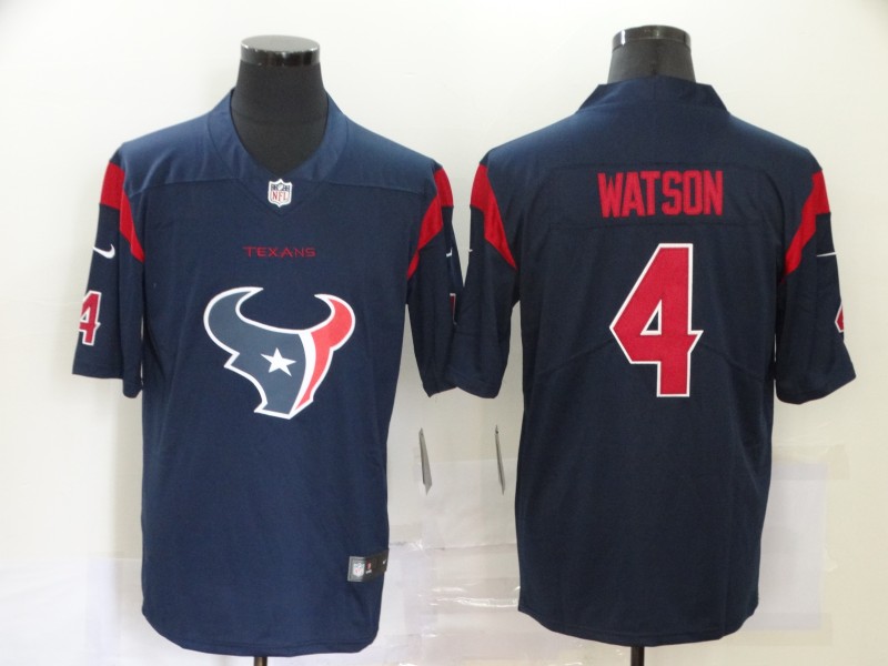 Men's Houston Texans Deshaun Watson #4 Navy Jersey